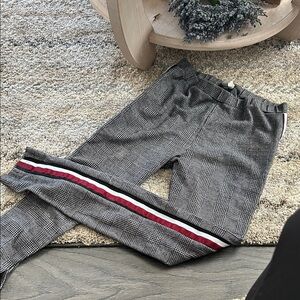 ASOS Gray Checkered Joggers with Red Stripe